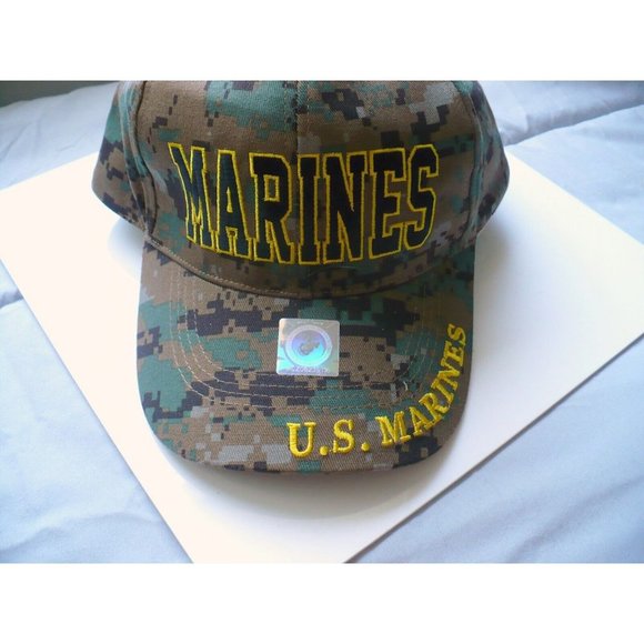 ❤️ NEW US MARINES Baseball Cap Camouflage Embroidered Adjustable - Picture 2 of 6